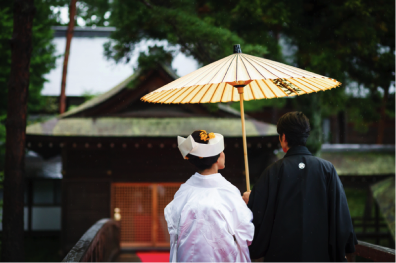 白無垢で挙式の花嫁さま