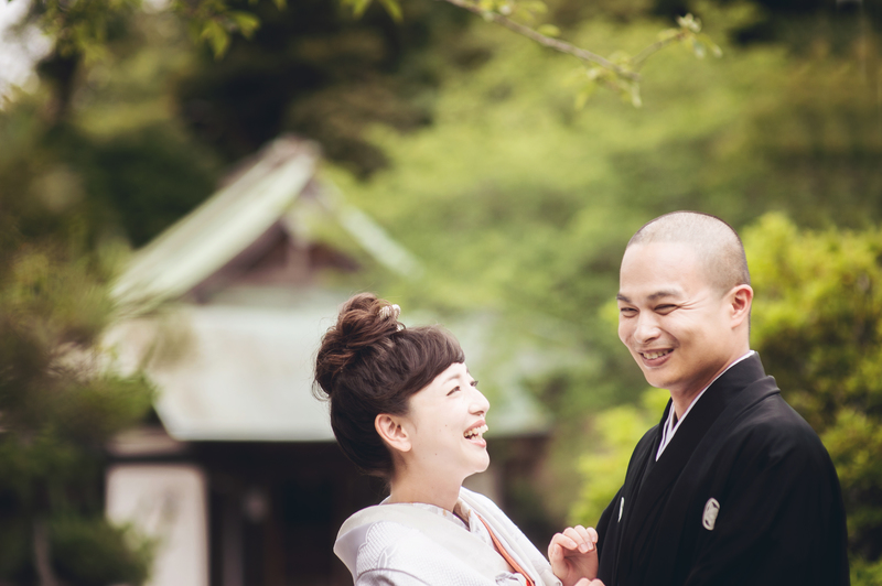白無垢で和装前撮りされた先輩花嫁さま
