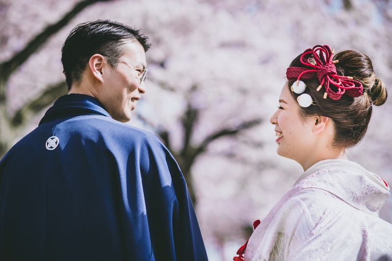 ロケーションのフォトプランで思い出を残された和装花嫁さまをご紹介いたします(白無垢)