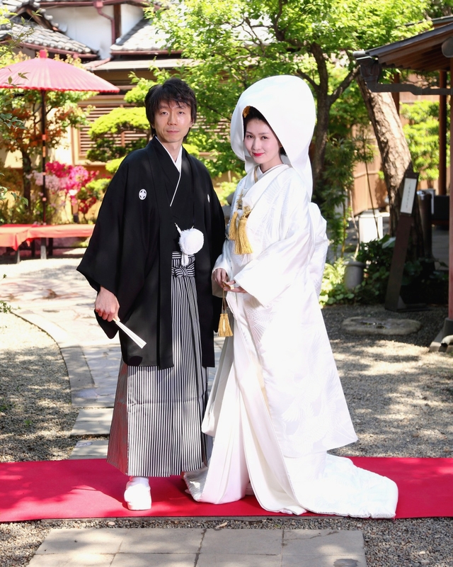 玉屋でお式を挙げられた和装花嫁さまをご紹介させていただきます(白無垢&角隠し→色打掛)