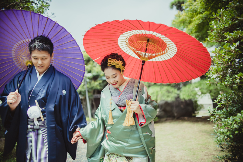 CUCURUフォトプランで前撮りされた和装花嫁さまのコーディネートをご紹介いたします(白無垢→色打掛)