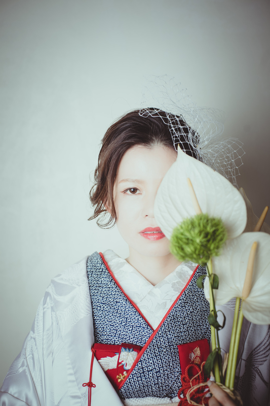 CUCURUフォトプランでスタジオ撮影をされた和装花嫁さまをご紹介いたします(白無垢)