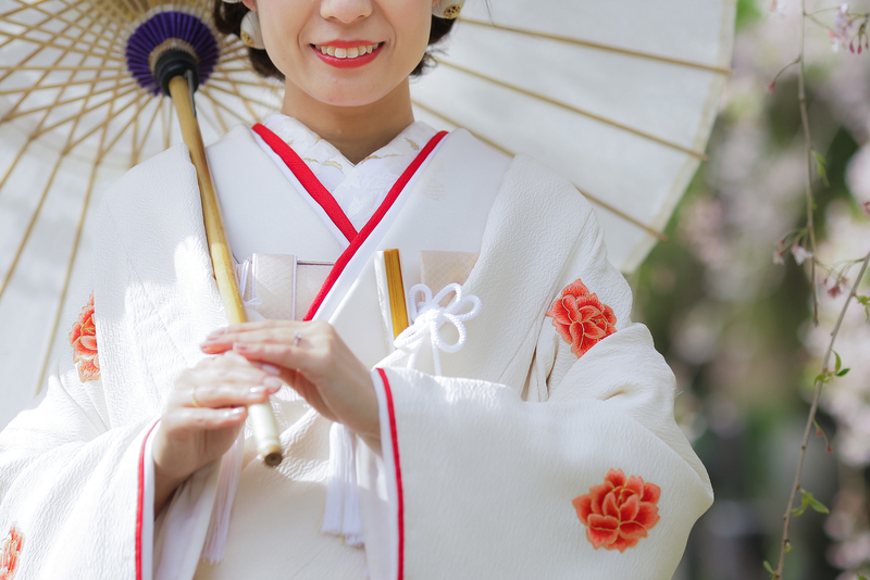 春の京都で、白無垢での前撮りをされた先輩花嫁さまをご紹介いたします。