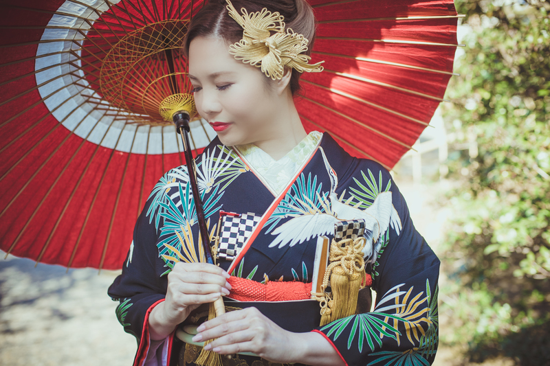 台湾からお越しのお二人がCUCURUフォトプランをご利用されました(引き振袖、色打掛、洋装)