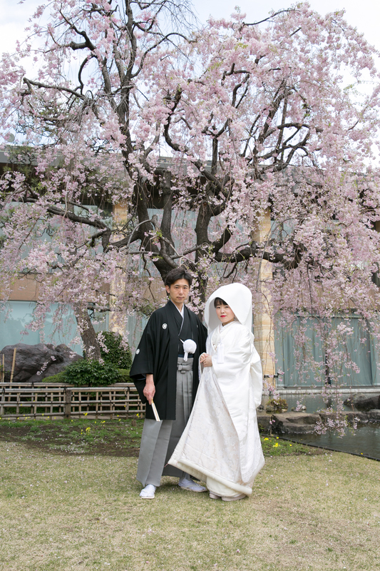 白無垢に綿帽子で挙式をされた先輩花嫁さま