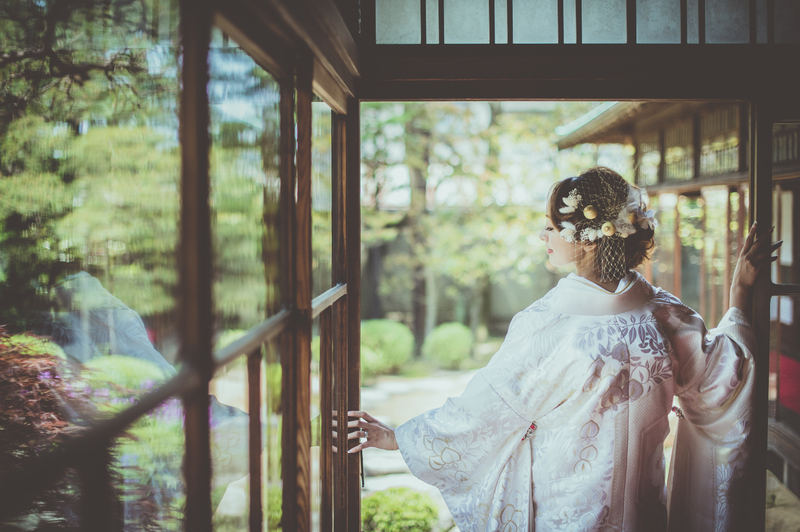 白無垢と色打掛でCUCURUフォトプランをされた和装花嫁さまをご紹介いたします:白無垢で前撮りされた先輩花嫁さま