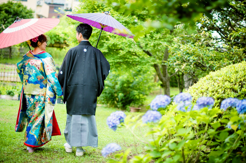 CUCURUフォトプランでロケーション撮影をされた和装花嫁さまのご紹介(色打掛)