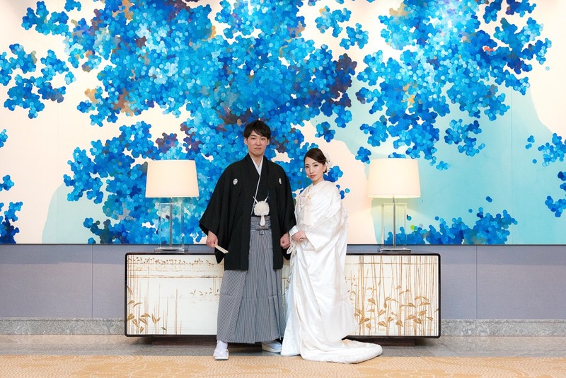 白無垢を着てパレスホテル東京でお式をされた先輩花嫁さま