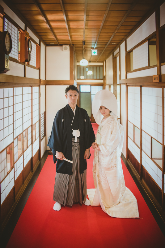 CUCURUフォトプランでロケーション撮影をされた和装花嫁さまのご紹介(白無垢・色打掛)